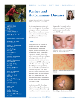 Rashes and Autoimmune Diseases