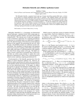 Hofstadter Butterfly and a Hidden Apollonian Gasket