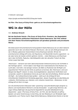 WG in Der Hölle