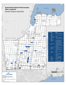 Automated Speed Enforcement Site Locations