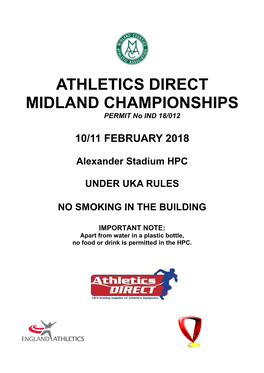 2018 Athletics Direct Midland Championships P1