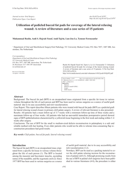 Utilization of Pedicled Buccal Fat Pads for Coverage of the Lateral Relaxing Wound: a Review of Literature and a Case Series of 15 Patients