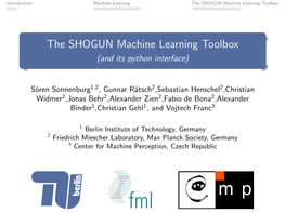 The SHOGUN Machine Learning Toolbox