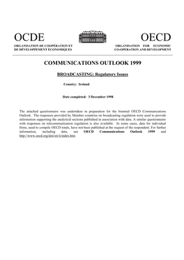 Ocde Oecd Organisation De Coopération Et Organisation for Economic De Développement Économiques Co-Operation and Development