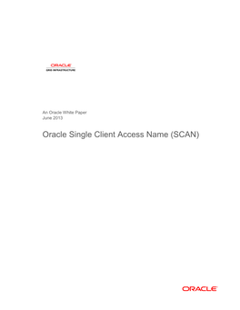 Oracle Single Client Access Name (SCAN)