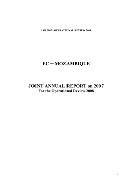 EC MOZAMBIQUE JOINT ANNUAL REPORT on 2007