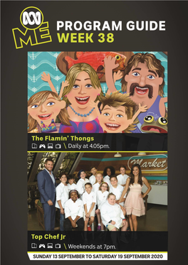 ABC ME Program Guide: Week 38 Index