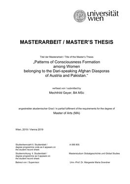 Masterarbeit / Master's Thesis