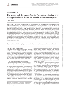 Counterfactuals, Dystopias, and Ecological Science Fiction As a Social Science Enterprise.Elem Sci Anth, 6: 44