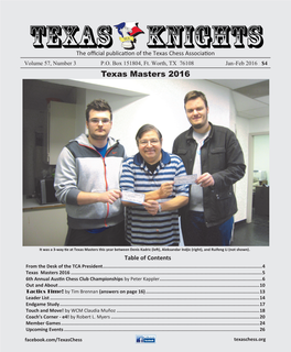 Texas Masters 2016