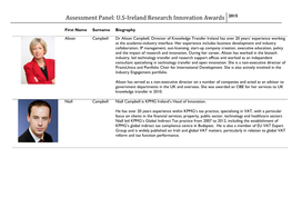 Assessment Panel: U.S-Ireland Research Innovation Awards 2015