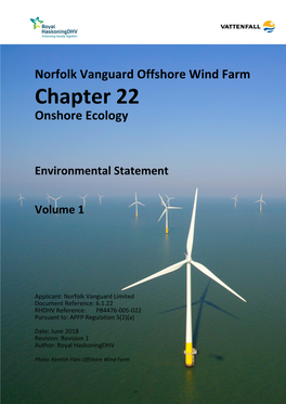 Norfolk Vanguard Offshore Wind Farm Chapter 22 Onshore Ecology