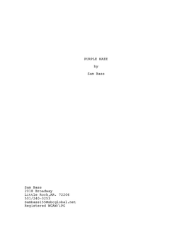 PURPLE HAZE Screenplay Script