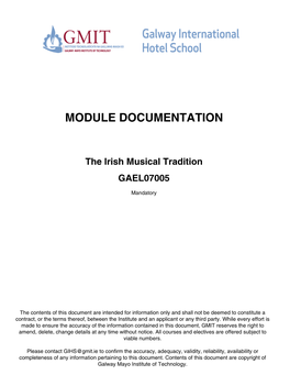 The Irish Musical Tradition GAEL07005