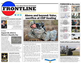 FRONTLINE United States Replacement August 23, 2013 | Volume III, Issue 32 Center Operations