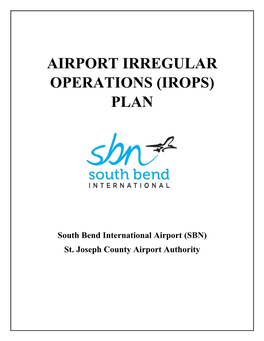 Airport Irregular Operations (Irops) Plan