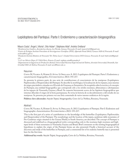 Endemismo Y Caracterización Biogeográfica