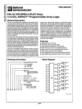 National Semiconductor Sales Lead Temperature Office/Distributors for Availability and Specifications