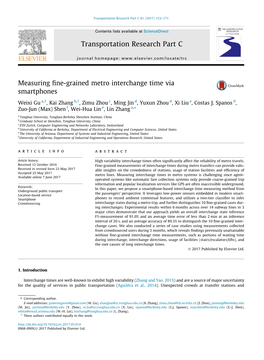 Measuring Fine-Grained Metro Interchange Time Via Smartphones