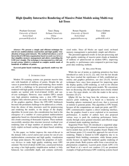 High Quality Interactive Rendering of Massive Point Models Using Multi-Way Kd-Trees