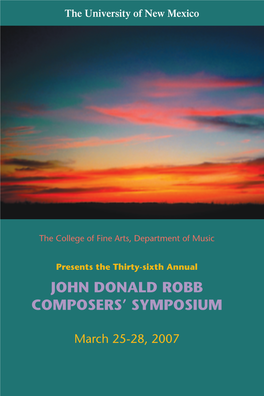 John Donald Robb Composers' Symposium