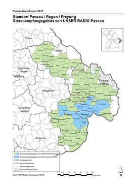 Standort Passau / Regen / Freyung Stereoempfangsgebiet Von UNSER RADIO Passau