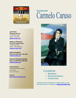Carmelo Caruso – Biography
