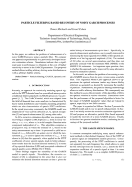 Particle Filtering Based Recovery of Noisy Garch Processes