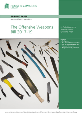 The Offensive Weapons Bill 2017-19