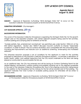 2018 Michigan State Fair Resolution