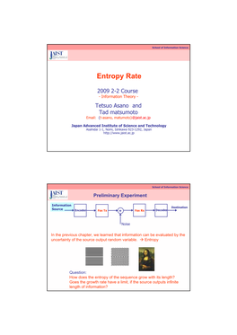 Entropy Rate