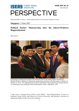 Political Parties' Manoeuvring After the Jokowi-Prabowo Rapprochement