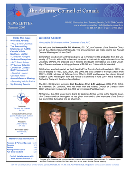 Newsletter – Summer 2007