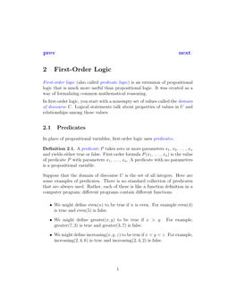 2 First-Order Logic