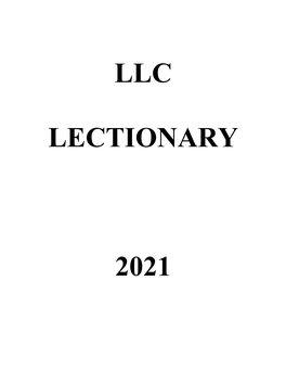 Llc Lectionary 2021