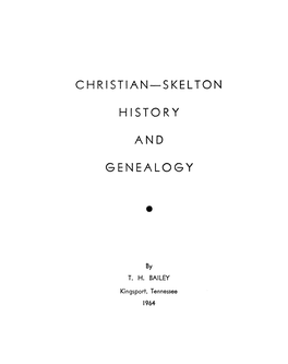 Christian-Skelton History and Genealogy