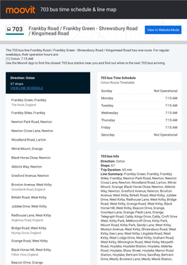 703 Bus Time Schedule & Line Route