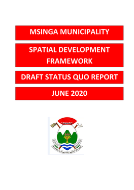 Msinga Municipality Spatial Development Framework 2020