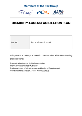 Disability Access Facilitation Plan