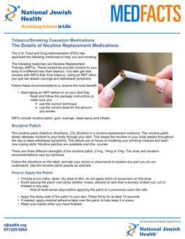The Details of Nicotine Replacement Medications