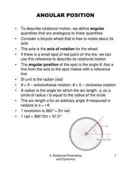 Angular Position