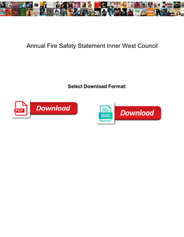 Annual Fire Safety Statement Inner West Council