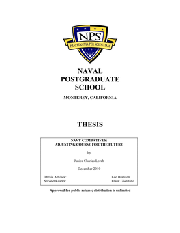 Naval Postgraduate School Thesis