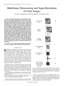 Multi-Frame Demosaicing and Super-Resolution of Color Images