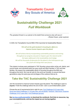 Sustainability Challenge 2021 Full Workbook