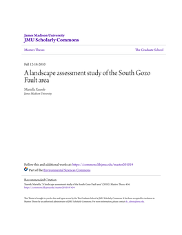 A Landscape Assessment Study of the South Gozo Fault Area Mariella Xuereb James Madison University