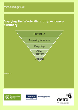 Waste Hierarchy Evidence Summary