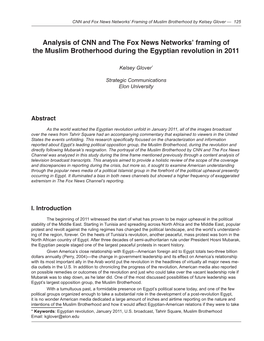 Analysis of CNN and the Fox News Networks' Framing of the Muslim