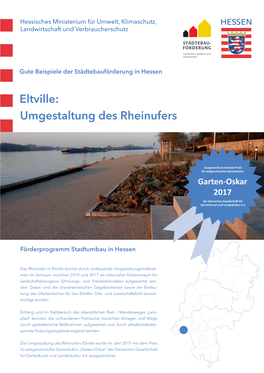 Eltville: Umgestaltung Des Rheinufers