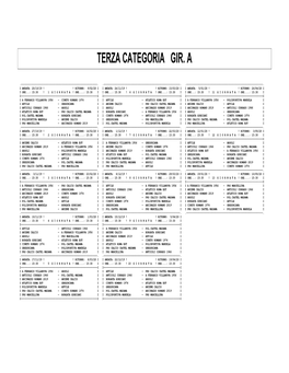 Terza Categoria Gir. A